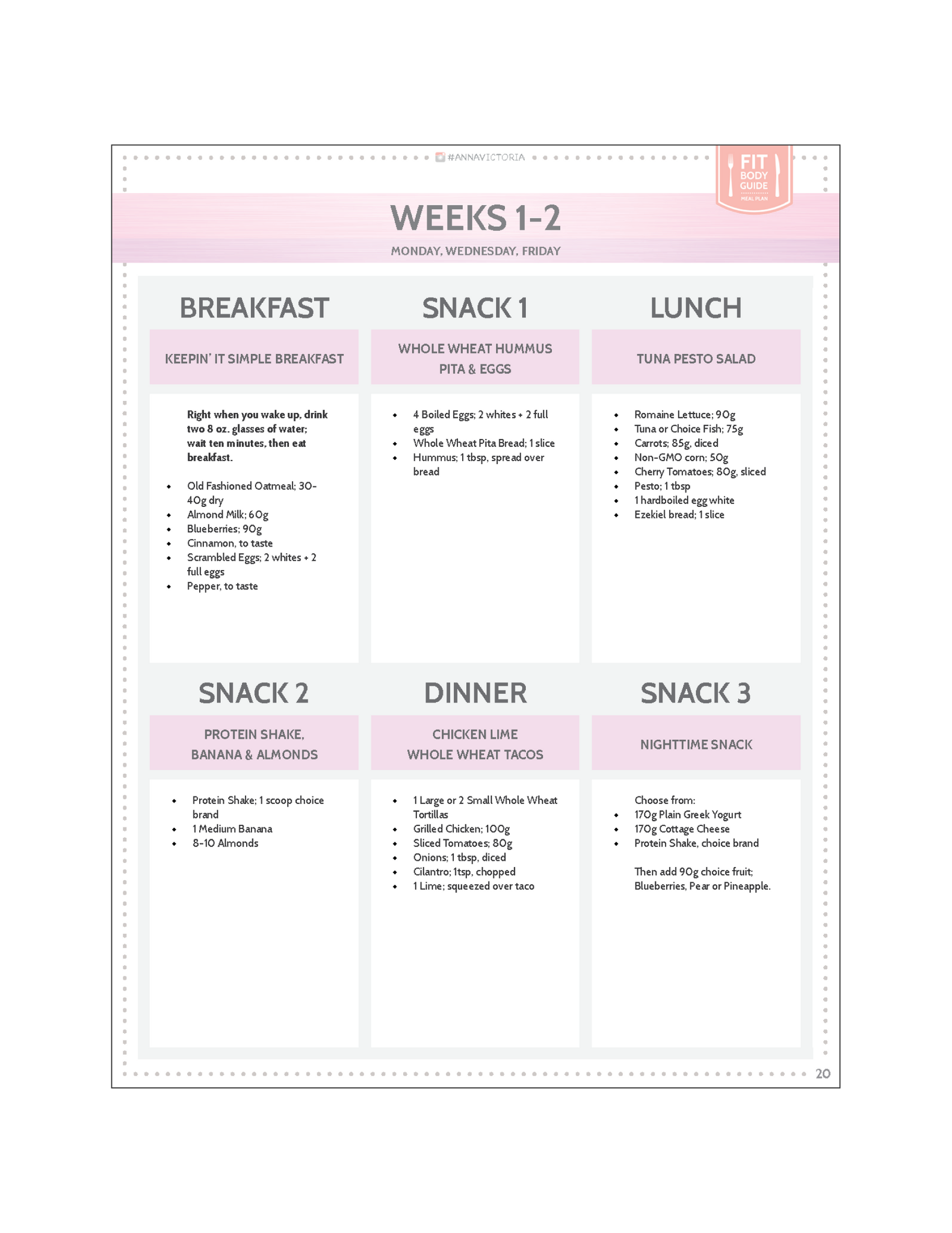Victoria secret workout discount plan